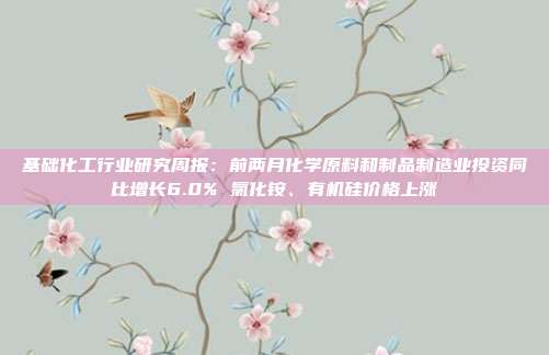 基础化工行业研究周报:前两月化学原料和制品制造业投资同比增长6.0% 氯化铵、有机硅价格上涨