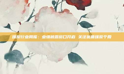 煤炭行业周报:业绩披露窗口开启 关注优质煤炭个股