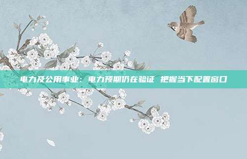 电力及公用事业:电力预期仍在验证 把握当下配置窗口