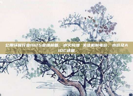 公用环保行业1Q25业绩前瞻:水火同增 关注机制电价、水价及AIDC进展