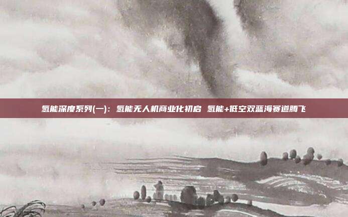 氢能深度系列(一):氢能无人机商业化初启 氢能+低空双蓝海赛道腾飞