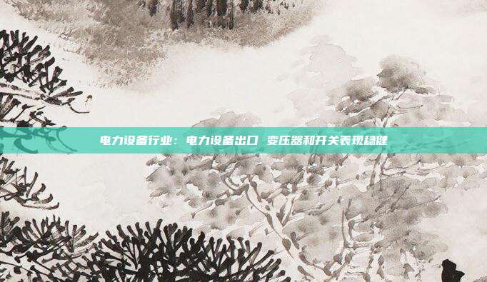 电力设备行业:电力设备出口 变压器和开关表现稳健