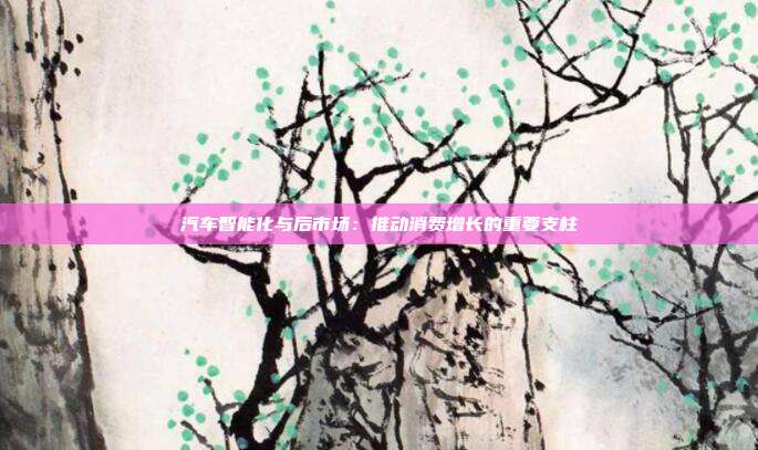 汽车智能化与后市场:推动消费增长的重要支柱
