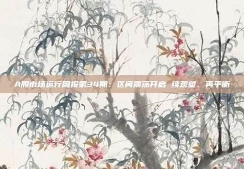 A股市场运行周报第34期:区间震荡开启 续观望、再平衡