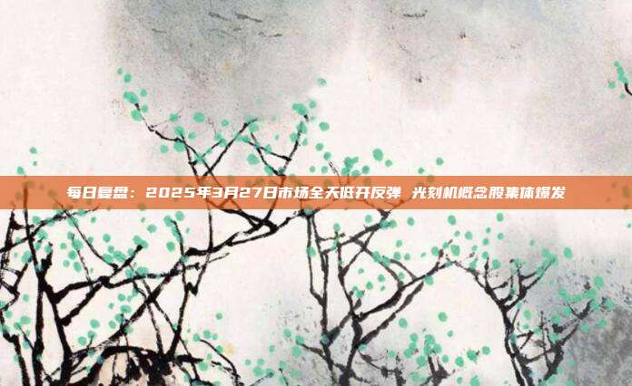 每日复盘:2025年3月27日市场全天低开反弹 光刻机概念股集体爆发