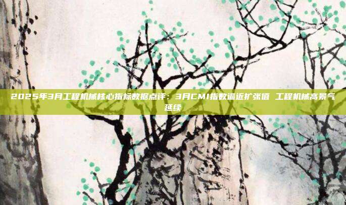 2025年3月工程机械核心指标数据点评:3月CMI指数逼近扩张值 工程机械高景气延续