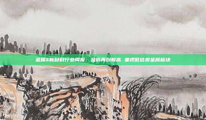 金属&新材料行业周报:金价再创新高 重视低估贵金属板块